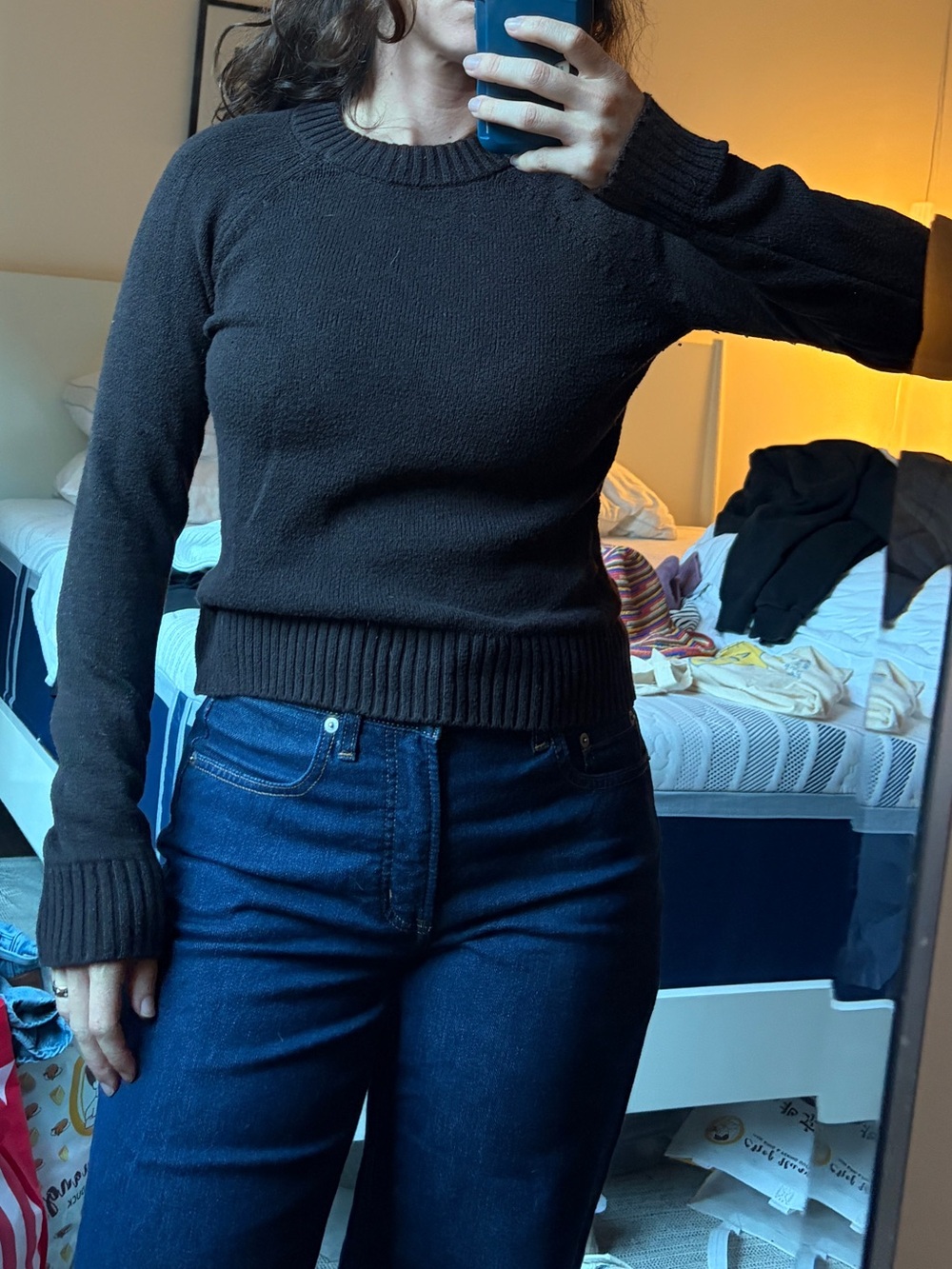 GAP Women's Crewneck Sweater in Dark Brown
